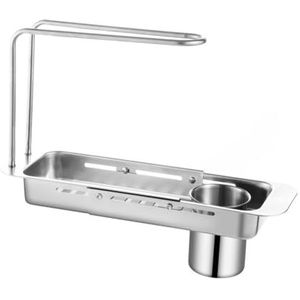 Zeepschotel, Zeeprek, Expandable Stainless Steel Sink Drainer Rack, Efficient Organization, Ventilated Design