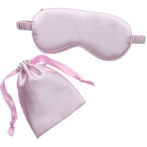 Slaapoogmasker van zijde, met draagtas, voor reizen, voor vrouwen en mannen, dutje deken, comfortabele oogpatch, rusthulp (Taro paars)