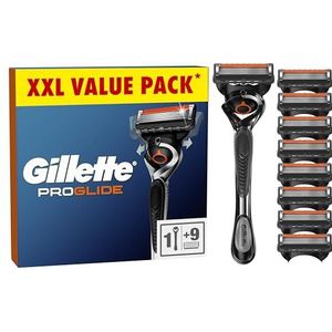 Gillette ProGlide scheermes voor mannen, 1 Gillette scheermes, 9 mesvullingen