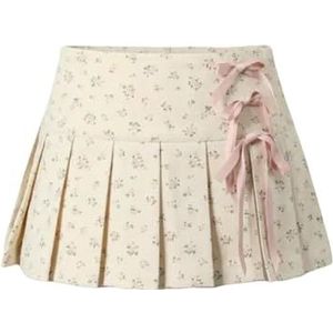 ZBJZUIMEI Long Skirt Y2k Mini Women Slim Sexy Party Sweet Kawaii Lace Fashion Bandage Design Clothing-beige-m