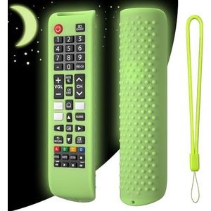 Siliconen beschermhoes voor Samsung Smart TV Remote BN59-01315A/B, anti-slip hoes met lanyard, universele vervangende siliconen hoes