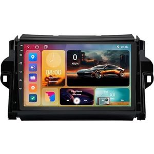 Android 15 GPS Navigation Stereo voor Toyota Fortuner 2 2015-2020 9 Inch 2 Din Car Stereo Radio met CarPlay AHD Omgekeerd beeld Bedieningselementen op het stuur Bluetooth(A1 1G+32G)