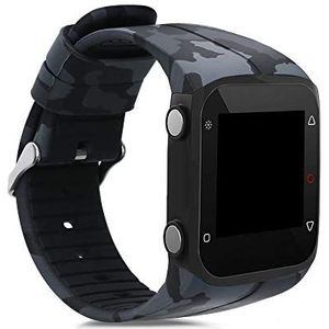 kwmobile Polsband compatibel met Polar M400 / M430 armband, fitnesstracker, sportarmband, band van TPU en siliconen, camouflage, donkergrijs, zwart, lichtgrijs