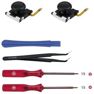 Wigearss Vervangende TMR Elektromagnetische Stick 3D-sensor Analog Joystick en Reparatiegereedschapset voor Nintendo Switch/Switch OLED/Switch Lite Joy-con Controller, Geen Drift