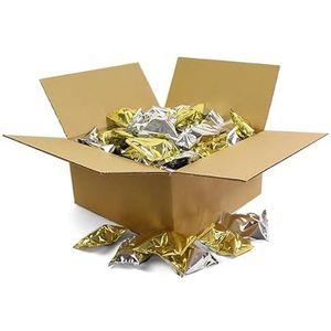 Fortune Cookies - Gelukskoekjes - Uitdeeldoos - Goud en zilver - 50 stuks