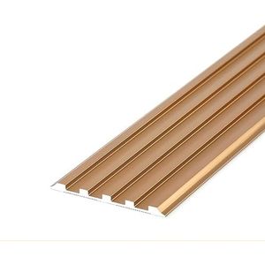 Vloerovergangsstrip 2 inch breed, drempelbeschermer/overgangsstrip, antislipstrips van aluminiumlegering for trap/trede, textuurhellingverkleiner for Li(Gold)