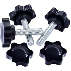 Stervormige handgreep RVS schroefdraadbouten, 3 stuks klem duimgreep machine schroeven(M6x50mm)