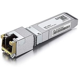 10GBase-T SFP+ aan RJ-45 Zendontvanger, 10Gbe SFP+ Koper Ethernet CAT.6a Module, tot 30 Meter, voor Cisco SFP-10G-T-S, Meraki, Ubiquiti UniFi UF-RJ45-10G, Fortinet, Netgear AXM765, Supermicro