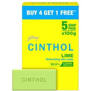 Cinthol Lime Zeep, 100g (Pack van 4) met 100g Gratis