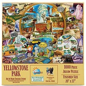 SUNSOUT INC - Yellowstone Park - Puzzel van 1000 stukjes van kunstenaar: Kate Ward Thacker - Afgewerkt formaat 50,8 x 68,6 cm - MPN # 70068