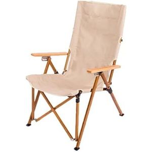 LESANGBAIHUODIAN Geschikt for in hoek verstelbare campingstoel, zware lange ontspanningsstoel, ultralichte draagbare fauteuil, strandkantoor (Color : Khaki camping chair)