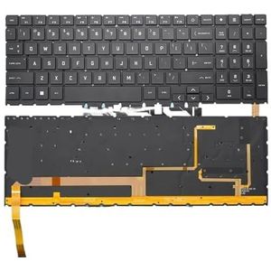 YGUWZ Russisch Spaans Toetsenbord 15-EK 15-EK0013DX 15-EK0023DX Compatibel met TPN-Q280 236 (US RGB Backlight)