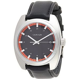 Calvin Klein heren analoog kwarts horloge met lederen armband K8W311C1