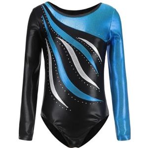 EkalgretrA - Turnpakje - Blauw - Lange Mouwen - Meisjes