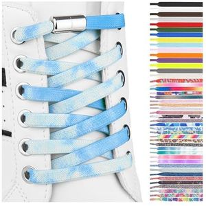 SULPO Elastische rubberen veters zonder strikken, plat, met draaisluiting, One size