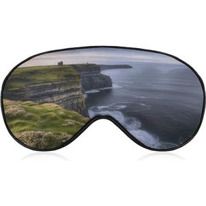 County Clare The Cliffs slaapmasker, zacht en comfortabel nachtslaapmasker, gezichtsknuffelend, gewatteerde oogbedekking met verstelbare band voor diepe rust, reizen, ploegendienst