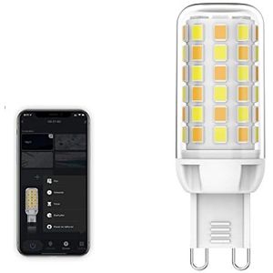 3W Smart WiFi G9 LED-lamp, vervangende 40W halogeenlamp, 320 lumen, compatibel met Alexa, spraakbesturing, dimbaar Geen flikkerende G9 LED-lampen,Wit,1PACK