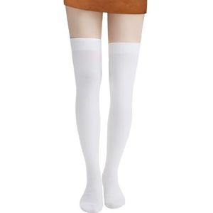 DRESHOW Dames Dijkousen Lange Laarskousen Overkniekousen voor Vrouwen Katoenen Beenwarmers