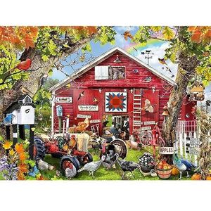 Gevederde boerderij 500 stukjes puzzel liefhebbers stress verminderen puzzel volwassenen puzzel premium decoratie puzzel