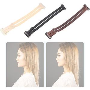 Foxy Eyes Lift Face Lift Tapes Met Clips Instant Face Lift Tape Herbruikbare Face Lift Tape Face Lift Tape For Face Onzichtbaar Voor Kin, Nek, Ogen (Dubbele Band & Zwart & Huidskleur & Bruin)