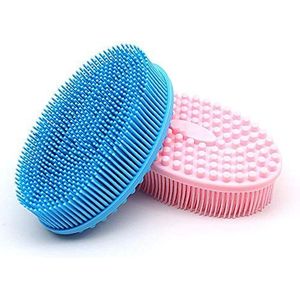 2 Stks Siliconen Bad Body Borstel Exfoliërende Terug Scrubber Gezichtsreiniging Borstel Zachte Massage