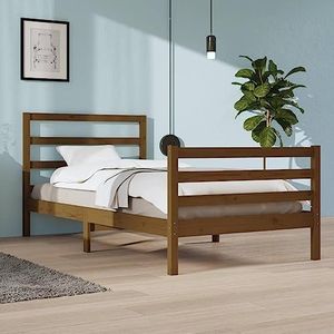 CBLDF Bedframe Honingbruin Massief Hout Grenen 100x200 cm