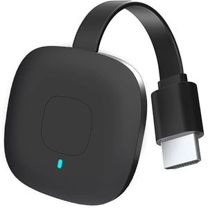 Obest Draadloze HDMI scherm-dongle, 4K HDR WiFi-streaming ontvanger voor mobiele telefoons, tablets, Macs, Samsung, LG, HTC, pc's, ondersteunt Miracast, Airplay en DLNA-functies