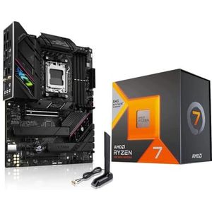 Micro Center AMD Ryzen 7 7800X3D 8-Core16-draads Desktop Processor Bundle met ASUS ROG Strix B650E-F Gaming WiFi AM5 (LGA1718) Ryzen 7000 Gaming Moederbord (DDR5, PCIe 5.0)