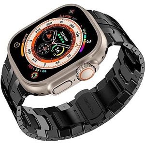 OFWAX Robuuste roestvrijstalen horlogeband Mod Kit, voor Apple Watch Ultra 49 mm 8 7 44 mm 45 mm, heren nieuw ontwerp vervangende band compatibel met Watch SE 6 5 4 3 42/41/40/38 mm, 38/40/41mm, agaat