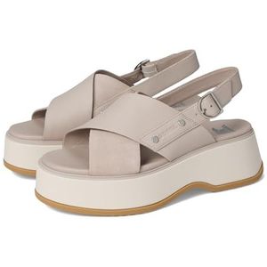 Sorel Dayspring Crisscross Sandaal met hak voor dames, Gemalen Klei Krijt, 43 EU