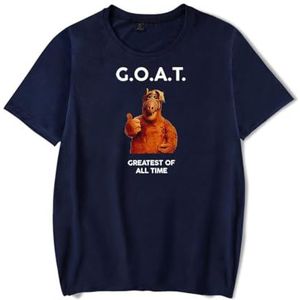 LXXMSN Ricky Stanicky Alf Goat Greatest of All Time T-Shirt Movie Series Crewneck Casual Katoen Bedrukt T-shirts Unisex,Marine,M