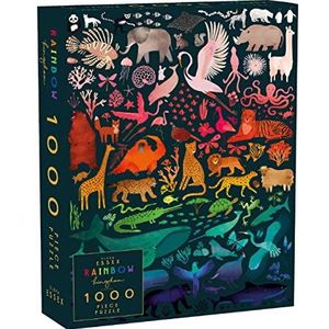 Elena Essex Puzzels voor volwassenen - Regenboog Koninkrijk | Puzzel van 1000 stukjes | Legpuzzels 1000 stukjes | Pride Rainbow Animal Gradient Puzzle | Puzzels voor volwassenen Grootte 50 x 71 cm