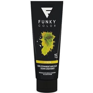 FUNKY COLOR LEMON 15, kleurstof voor semi-permanente haarkleuring, semi-permanente haarkleuring (28 kleuren).