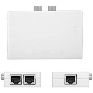 Cblecc UTP STP 2 in 1 uit 2 Poorten RJ45 LAN KAT Netwerk Schakelaar Selector Interne Externe Netwerk Switcher Splitter Box
