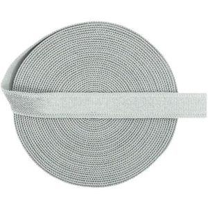 Glanzende niet-vouwbare elastische 3/8"" 10mm spandex satijnen band bh-band lingerie ondergoed naaien rand 50 100 yard door spoel-licht zilver-10mm-100 yards
