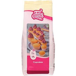 FunCakes Mix voor Cupcakes: Perfecte Gelijkmatige Cupcakes, Mini-Cupcakes of Cakes, Vanillesmaak, Halal. 1 kg.