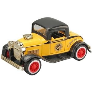 Voor Retro Klassieke Auto Speelgoed Legering Auto Model Schoolbus Bus Pick-up Truck Speelgoed Auto Licht Geluid Terugtrekken Unboxing Collector's Joy(Yellow)