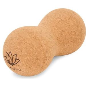 TREXO Dubbele paarse duobal, 16 x 9 x 9 cm, gemaakt van flexibel EVA, duurzaam en lichte dubbele massagebal met antislip oppervlak, ideaal voor de rug en nek en heupen