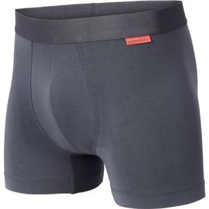 Undiemeister® Grijze Boxershorts Heren - Lava Rock - Maat XXL - Premium Heren Ondergoed - Zijdezacht - Luxe Afwerking - Perfect Pasvorm