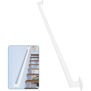 Witte trapleuning, vierkante buisleuningen voor binnen-buitenleuning Metalen smeedijzeren muursteunstang (Size : 30cm)