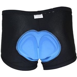 WANGZEYU Fietsshorts voor heren, ademend, sneldrogend, van mesh, gevoerd, schokbestendig, voor fiets, zweetbestendig ondergoed, MTB-shorts voor heren, 1 kleur, 6XL