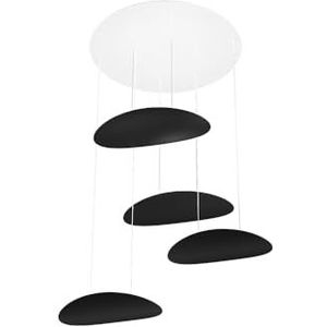 Top Light Moderne hanglamp planeet metaal zwart wit 4 lampen Gx53