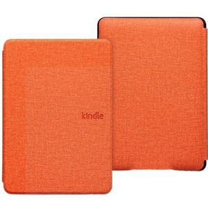 Geheel nieuwe stoffen magnetische slimme hoes geschikt for Kindle (2022 release) 11e 6 inch eReader Light Cover Sleeve (Color : Orange)