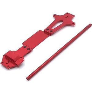 Metalen upgrade aangepaste tweede verdieping centrale aandrijfas for WLtoys 144010 144001 144002 afstandsbediening auto(Red)
