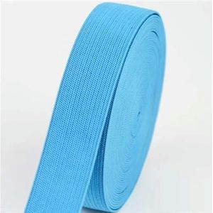 Gekleurde elastische banden 20 mm platte naai-elastiek voor ondergoed, broeken, beha, rubberen kleding, decoratieve zachte tailleband, elastisch-meerblauw-20 mm 5 yards