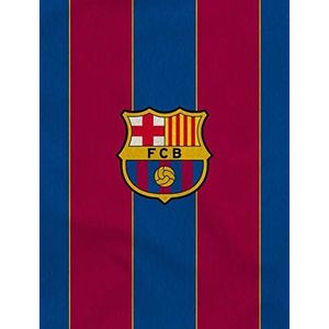 Grote FC Barcelona deken FCB Logo 130 x 170 cm Voetbal Fan Primera Division Stadion Camp Nou Barça Xavi Football Més que un Club zachte knuffeldeken fleece deken pass. voor beddengoed