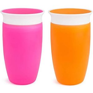 Munchkin Miracle 360 â€‹â€‹Sippy Cup, roze/oranje, 10 ons, 2 tellen