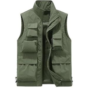 Pegsmio Outdoor Vest Voor Mannen Slim Fit Grote Zakken Ademend Slim Jas Streetwear Vest, EN8, M