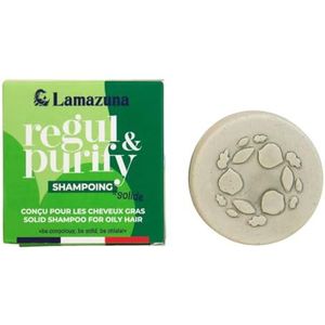 Lamazuna Solid Shampoo Oily Hair - natuurlijk, organisch & veganistisch - groene klei & spirulina