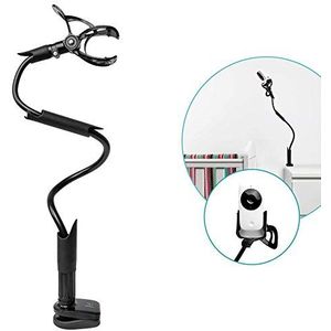 Flexi Twist Black | Universele babyfoonhouder | Veilig met riemen en klem aan meubels | Boren niet nodig | Flexibele babycamerahouder | Babyfoon plank